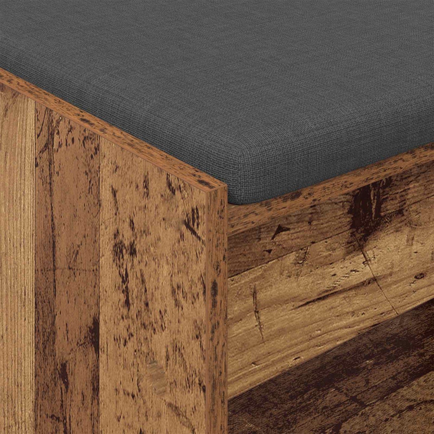 Halbank Oudhout 63 x 38 x 45 cm Geïndustrialiseerd hout en stof is nu te koop bij PeponiXL, paradijselijk wonen!