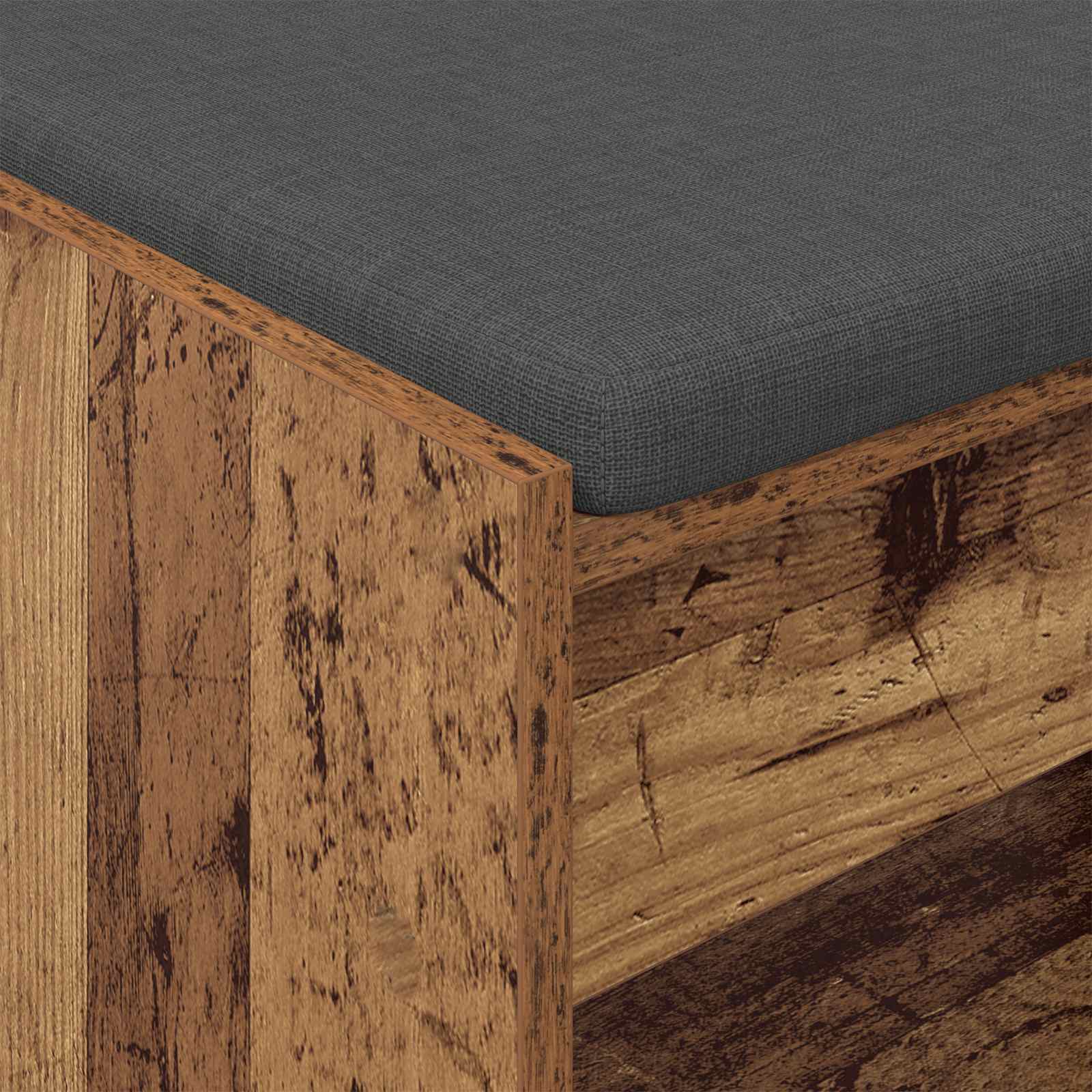 Halbank Oudhout 63 x 38 x 45 cm Geïndustrialiseerd hout en stof is nu te koop bij PeponiXL, paradijselijk wonen!