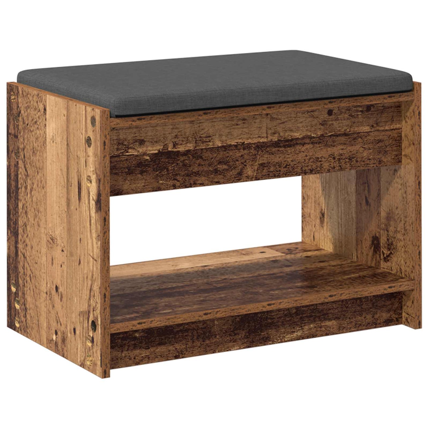Halbank Oudhout 63 x 38 x 45 cm Geïndustrialiseerd hout en stof is nu te koop bij PeponiXL, paradijselijk wonen!