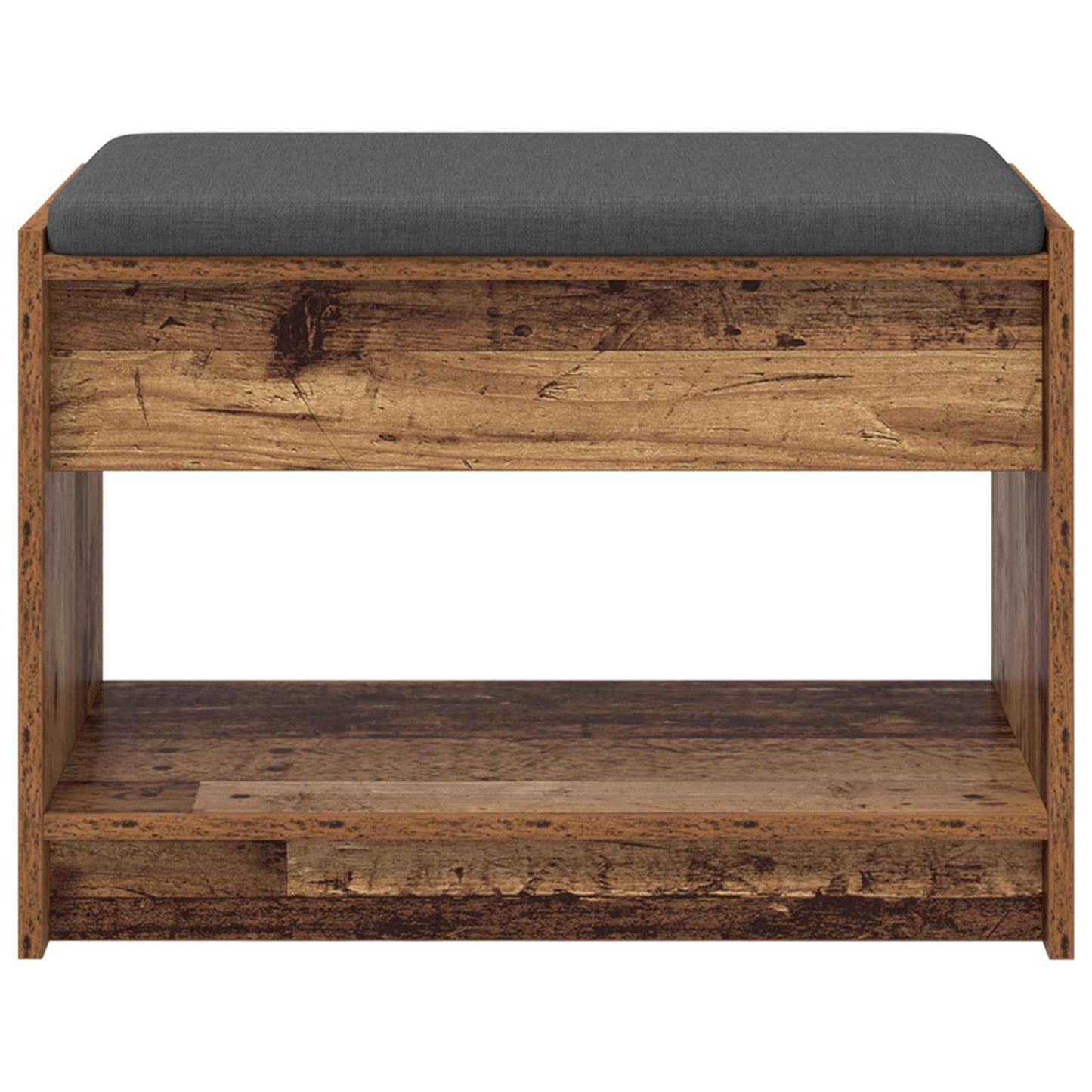 Halbank Oudhout 63 x 38 x 45 cm Geïndustrialiseerd hout en stof is nu te koop bij PeponiXL, paradijselijk wonen!