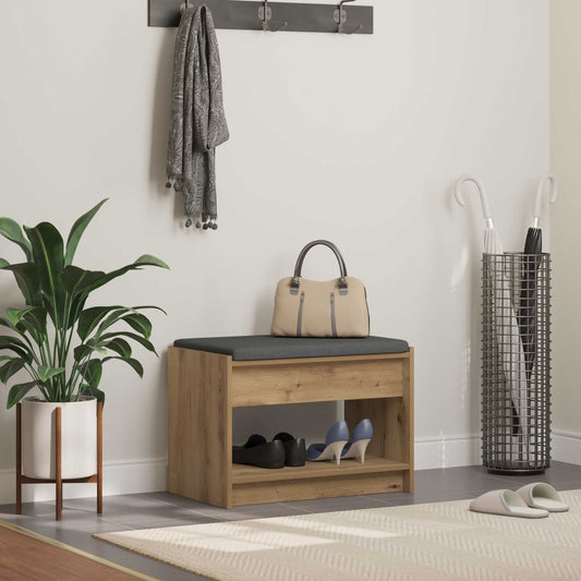 Halbank met kussen met plank Artisan Eik 63 x 38 x 45 cm is nu te koop bij PeponiXL, paradijselijk wonen!