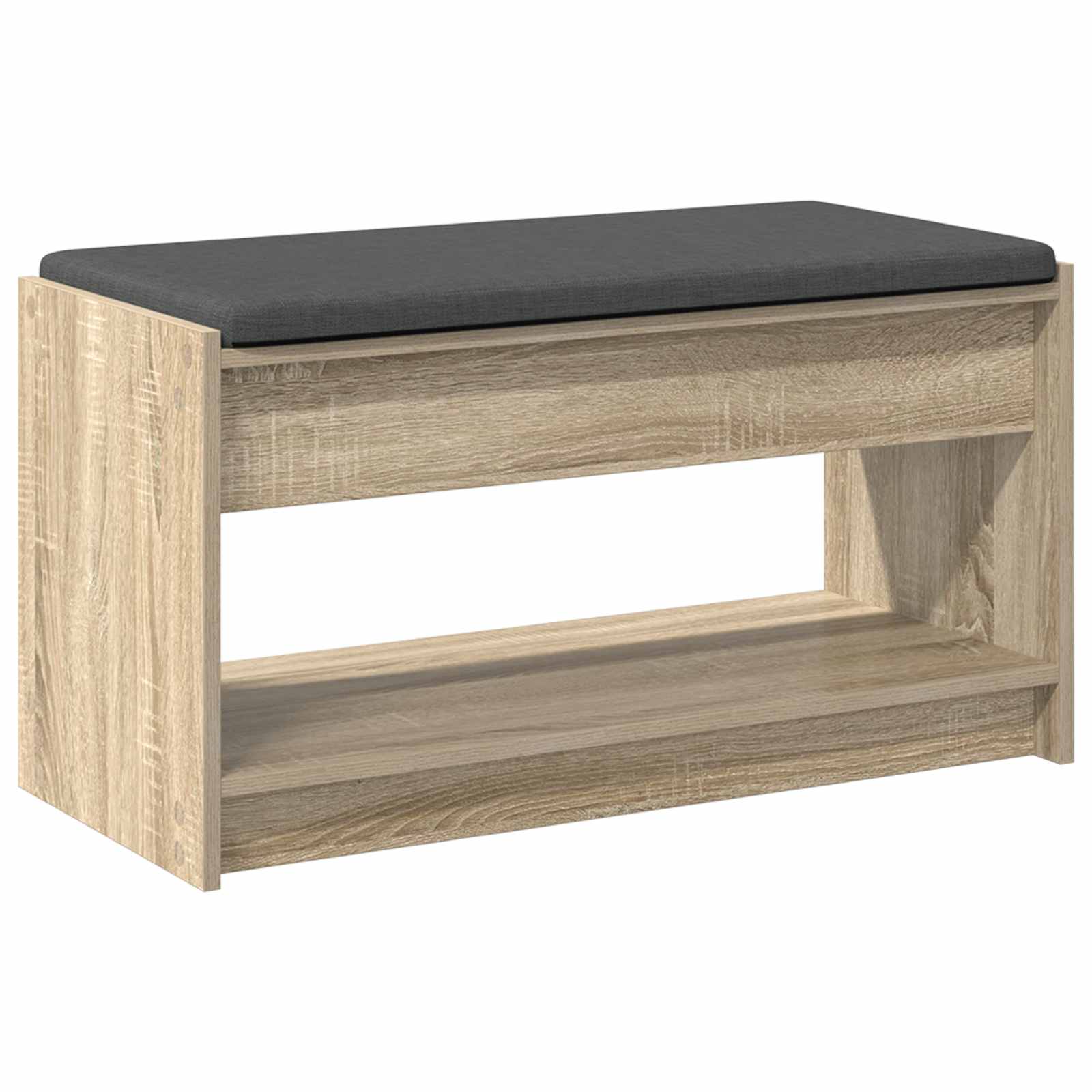 Halbank met kussen met plank Sonoma Eiken 83 x 38 x 45 cm is nu te koop bij PeponiXL, paradijselijk wonen!