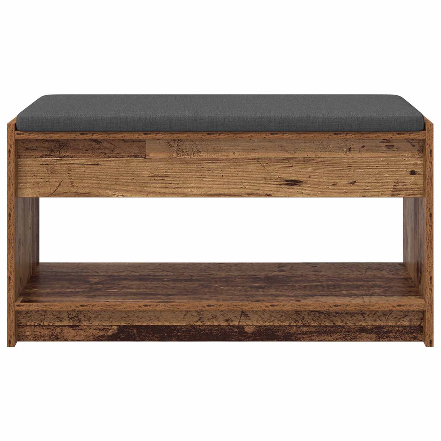 Halbank Oudhout 83 x 38 x 45 cm Geïndustrialiseerd hout en stof is nu te koop bij PeponiXL, paradijselijk wonen!