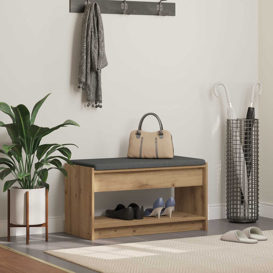 Halbank met kussen met plank Artisan Eik 83 x 38 x 45 cm is nu te koop bij PeponiXL, paradijselijk wonen!
