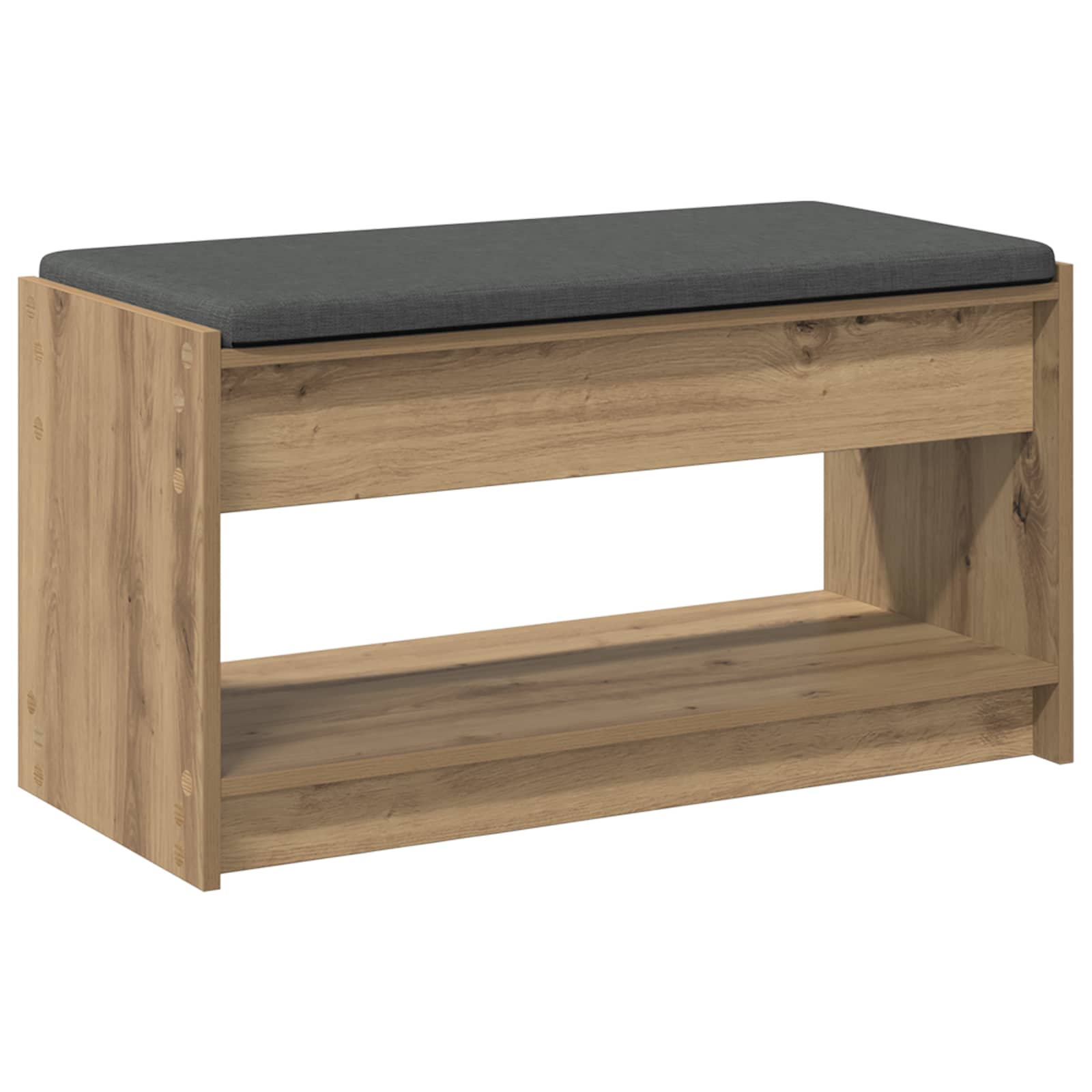 Halbank met kussen met plank Artisan Eik 83 x 38 x 45 cm is nu te koop bij PeponiXL, paradijselijk wonen!