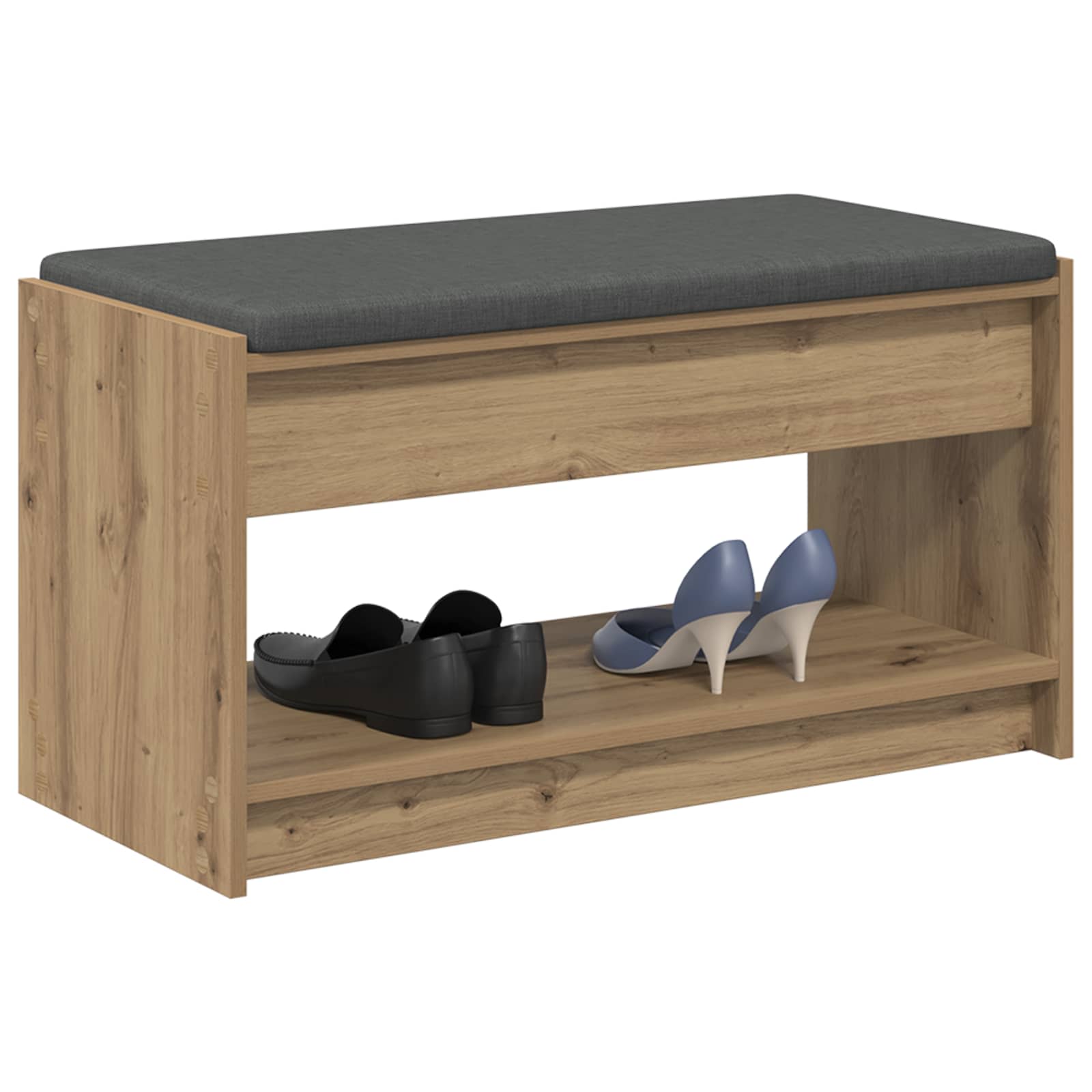 Halbank met kussen met plank Artisan Eik 83 x 38 x 45 cm is nu te koop bij PeponiXL, paradijselijk wonen!