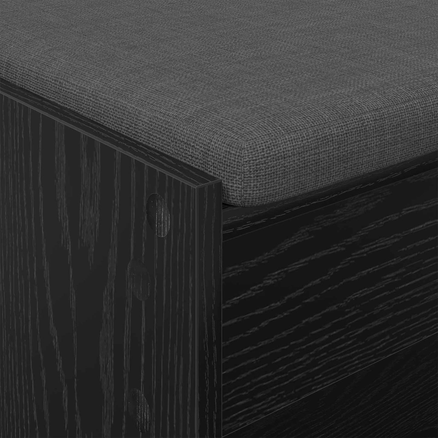 Halbank met kussen met plank Zwarte Eik 103 x 38 x 45 cm is nu te koop bij PeponiXL, paradijselijk wonen!