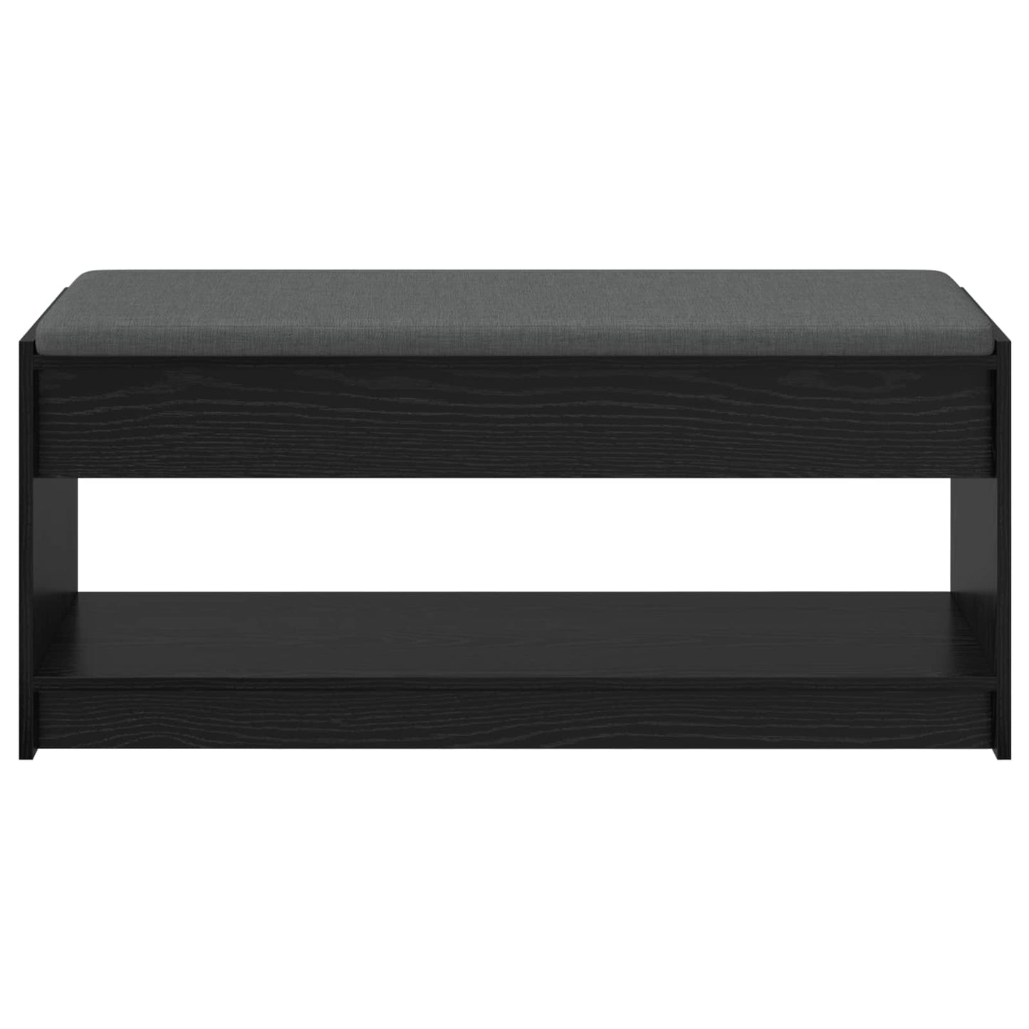 Halbank met kussen met plank Zwarte Eik 103 x 38 x 45 cm is nu te koop bij PeponiXL, paradijselijk wonen!