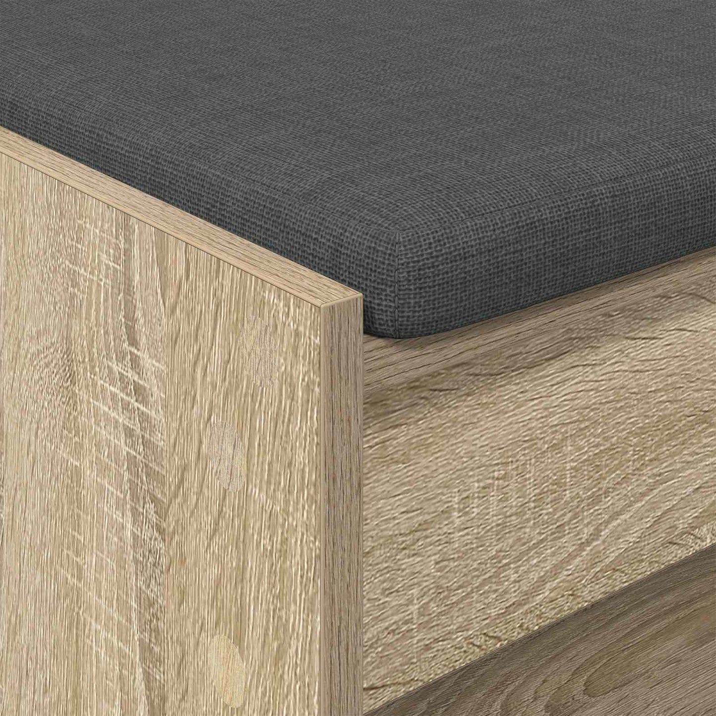 Halbank met kussen met plank Sonoma Eiken 103 x 38 x 45 cm is nu te koop bij PeponiXL, paradijselijk wonen!