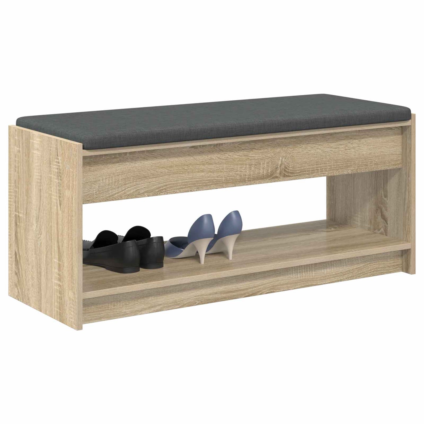 Halbank met kussen met plank Sonoma Eiken 103 x 38 x 45 cm is nu te koop bij PeponiXL, paradijselijk wonen!