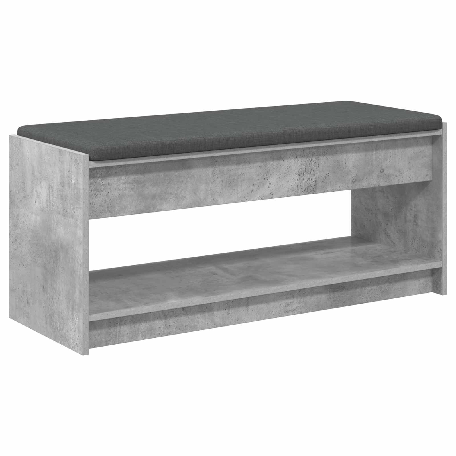 Halbank met kussen met plank Beton Grijs 103 x 38 x 45 cm is nu te koop bij PeponiXL, paradijselijk wonen!