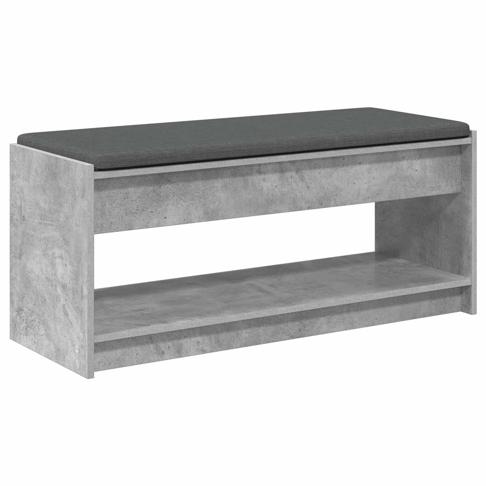 Halbank met kussen met plank Beton Grijs 103 x 38 x 45 cm is nu te koop bij PeponiXL, paradijselijk wonen!