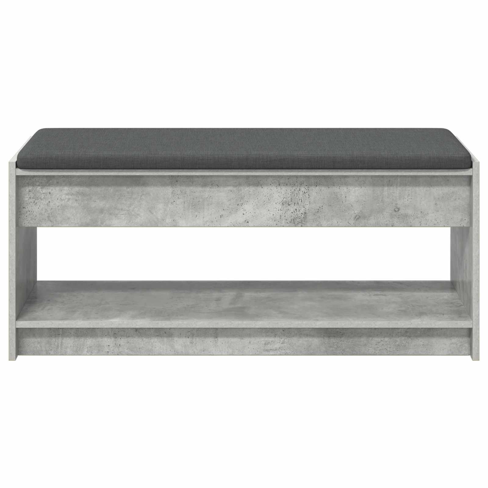 Halbank met kussen met plank Beton Grijs 103 x 38 x 45 cm is nu te koop bij PeponiXL, paradijselijk wonen!