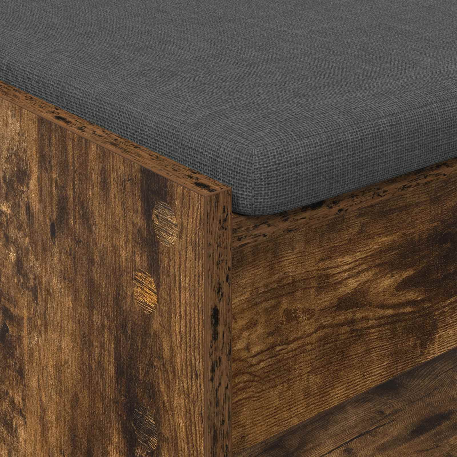 Halbank met kussen met plank Gerookte Eik 103 x 38 x 45 cm is nu te koop bij PeponiXL, paradijselijk wonen!