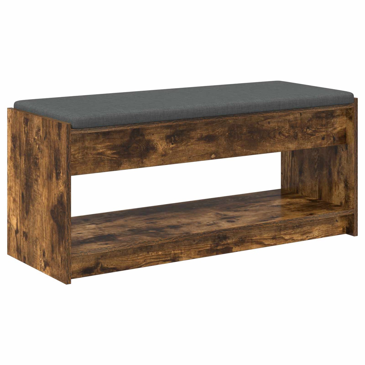 Halbank met kussen met plank Gerookte Eik 103 x 38 x 45 cm is nu te koop bij PeponiXL, paradijselijk wonen!