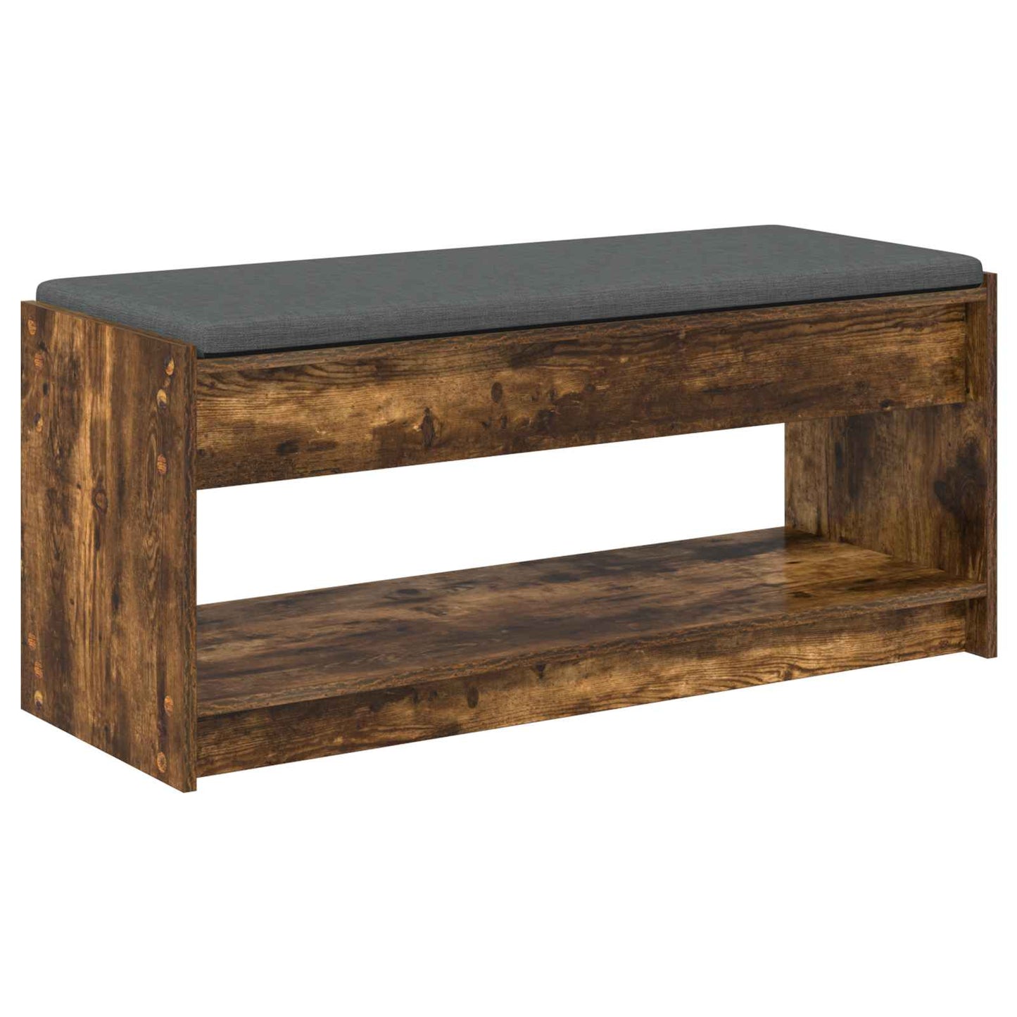 Halbank met kussen met plank Gerookte Eik 103 x 38 x 45 cm is nu te koop bij PeponiXL, paradijselijk wonen!