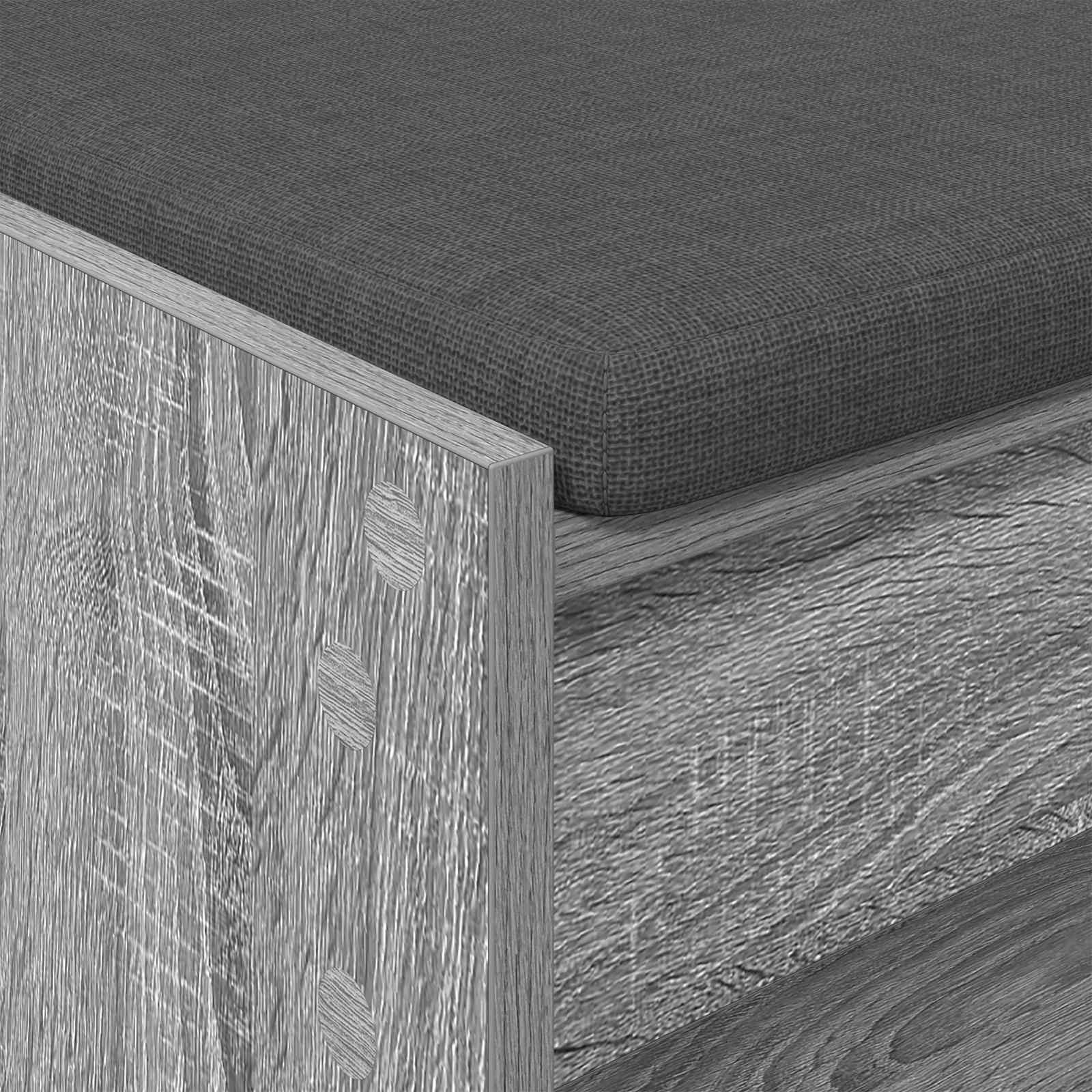 Halbank met kussen met plank Grijze Sonoma 103 x 38 x 45 cm is nu te koop bij PeponiXL, paradijselijk wonen!
