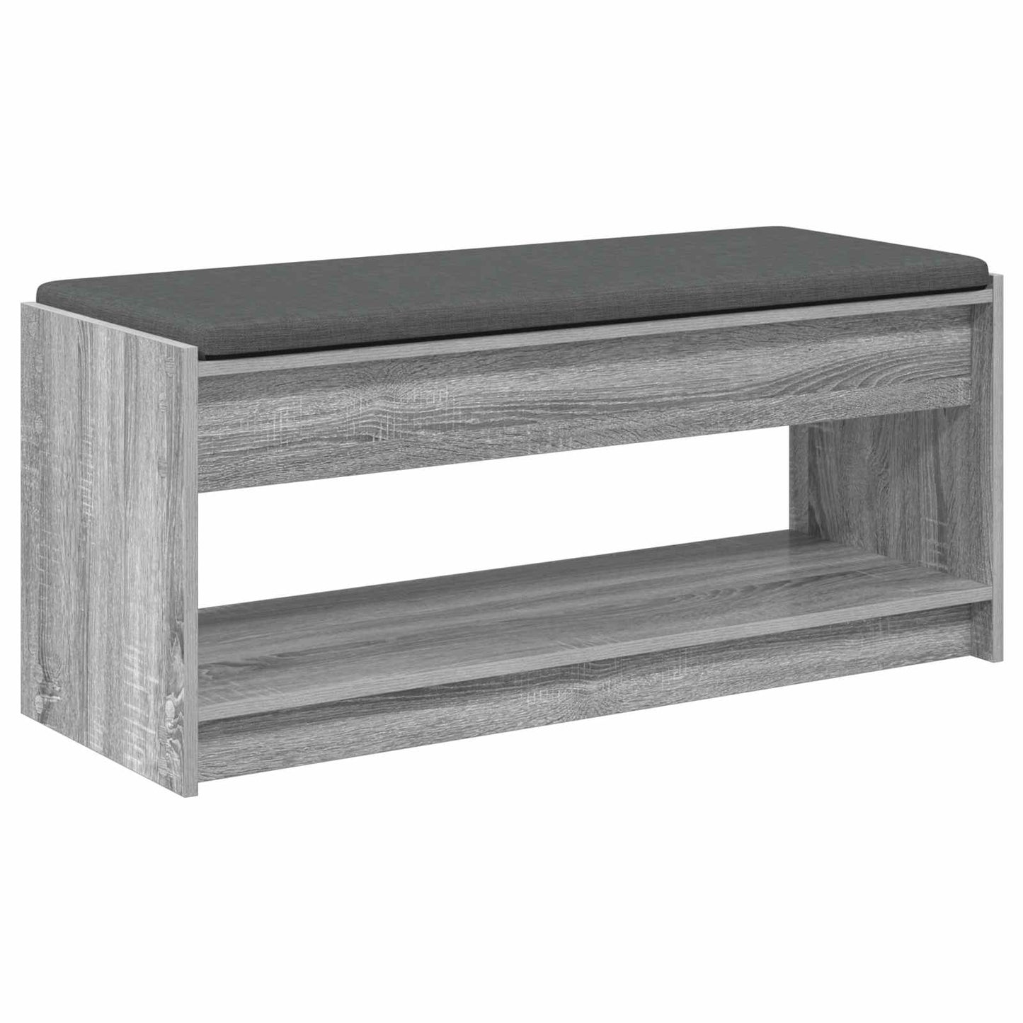 Halbank met kussen met plank Grijze Sonoma 103 x 38 x 45 cm is nu te koop bij PeponiXL, paradijselijk wonen!
