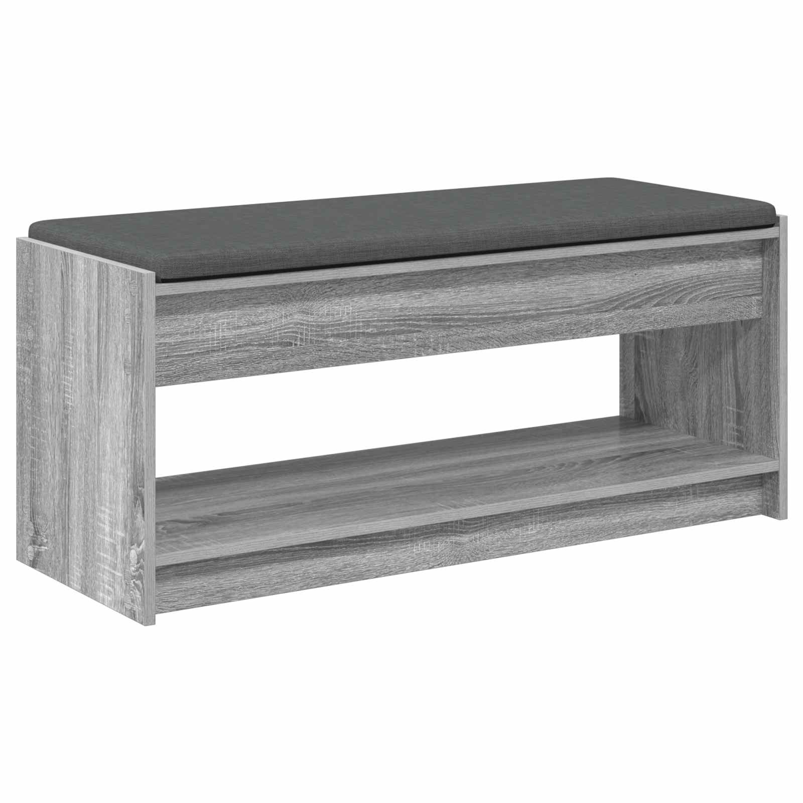Halbank met kussen met plank Grijze Sonoma 103 x 38 x 45 cm is nu te koop bij PeponiXL, paradijselijk wonen!