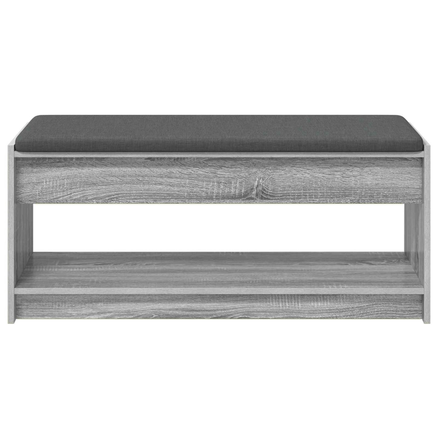 Halbank met kussen met plank Grijze Sonoma 103 x 38 x 45 cm is nu te koop bij PeponiXL, paradijselijk wonen!