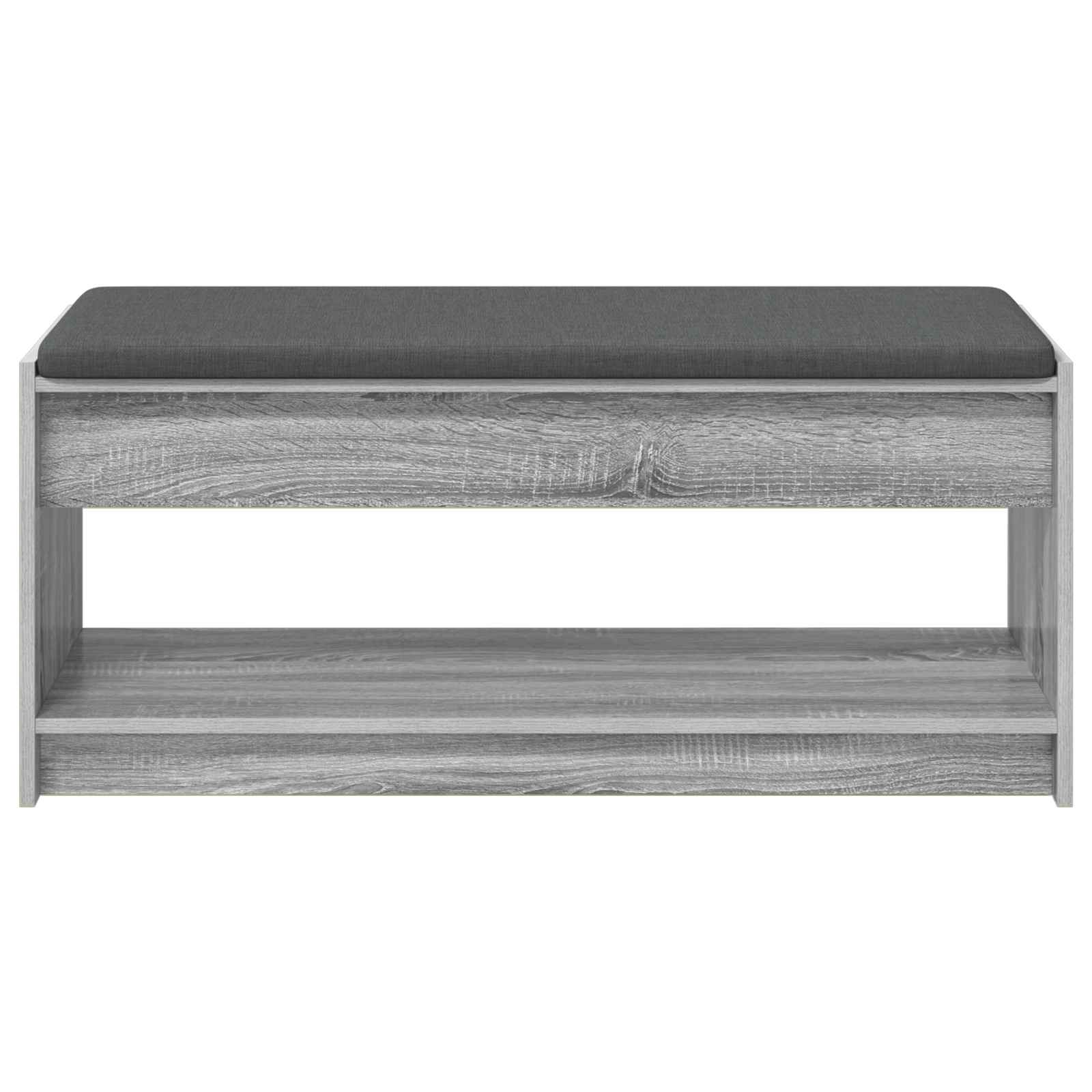 Halbank met kussen met plank Grijze Sonoma 103 x 38 x 45 cm is nu te koop bij PeponiXL, paradijselijk wonen!