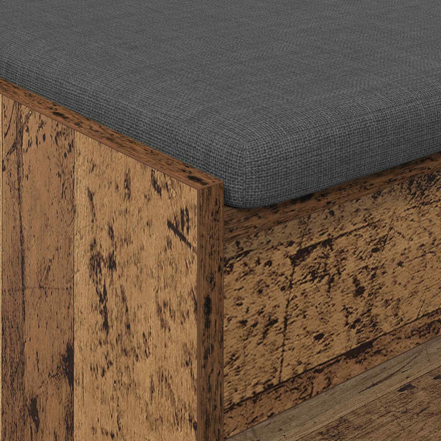 Halbank met kussen met plank Oudhout 103 x 38 x 45 cm is nu te koop bij PeponiXL, paradijselijk wonen!