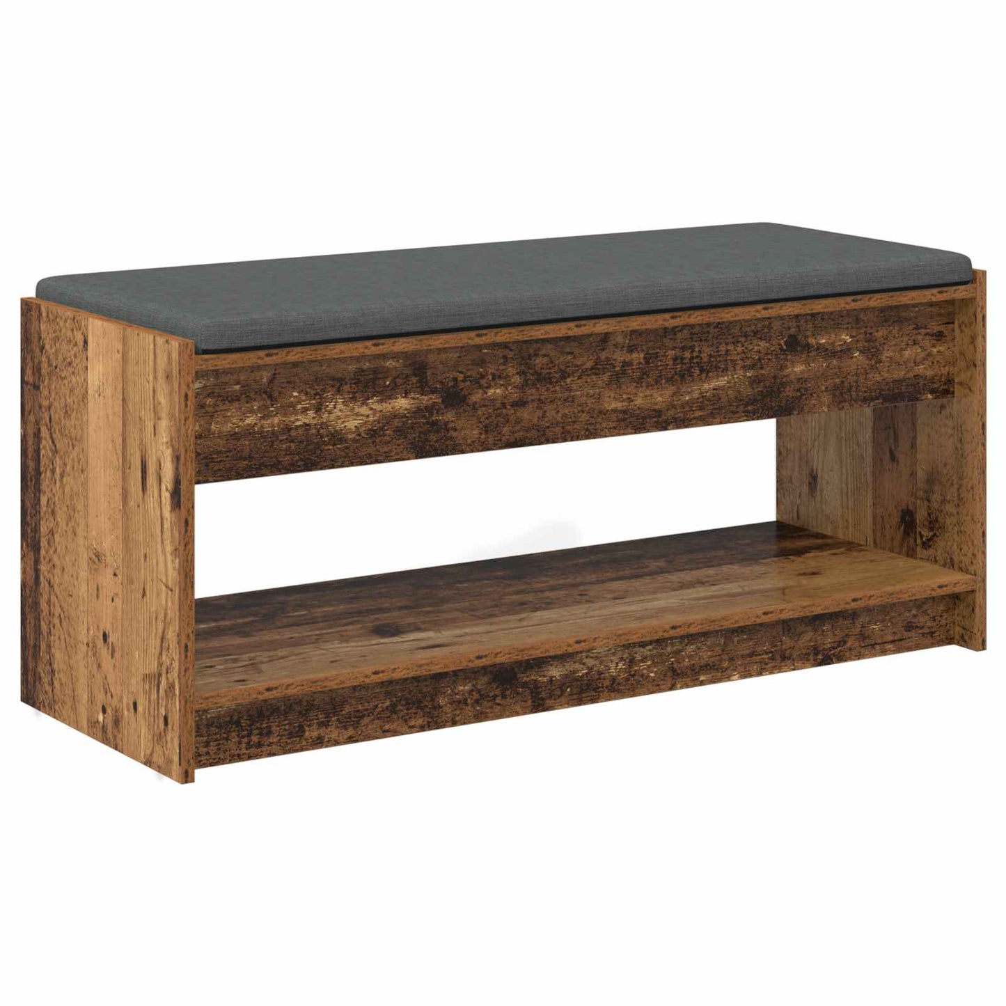 Halbank met kussen met plank Oudhout 103 x 38 x 45 cm is nu te koop bij PeponiXL, paradijselijk wonen!