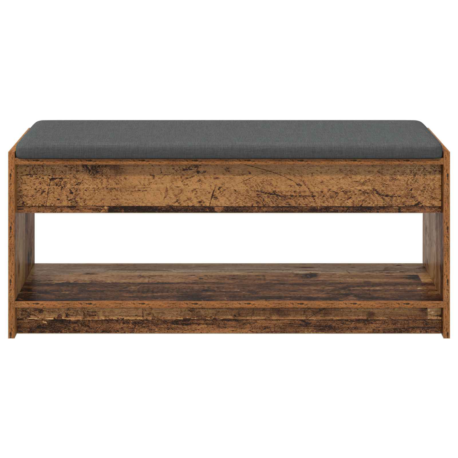 Halbank met kussen met plank Oudhout 103 x 38 x 45 cm is nu te koop bij PeponiXL, paradijselijk wonen!