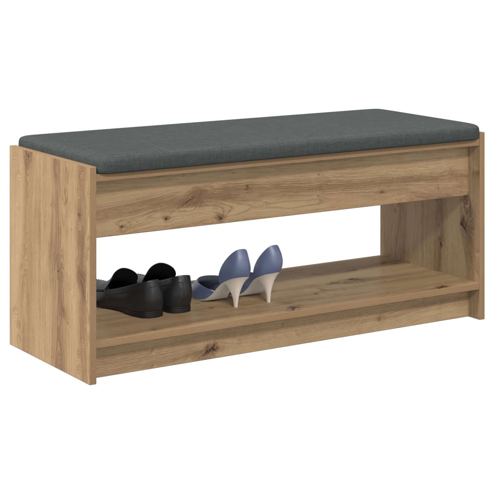 Halbank met kussen met plank Artisan Eik 103 x 38 x 45 cm is nu te koop bij PeponiXL, paradijselijk wonen!