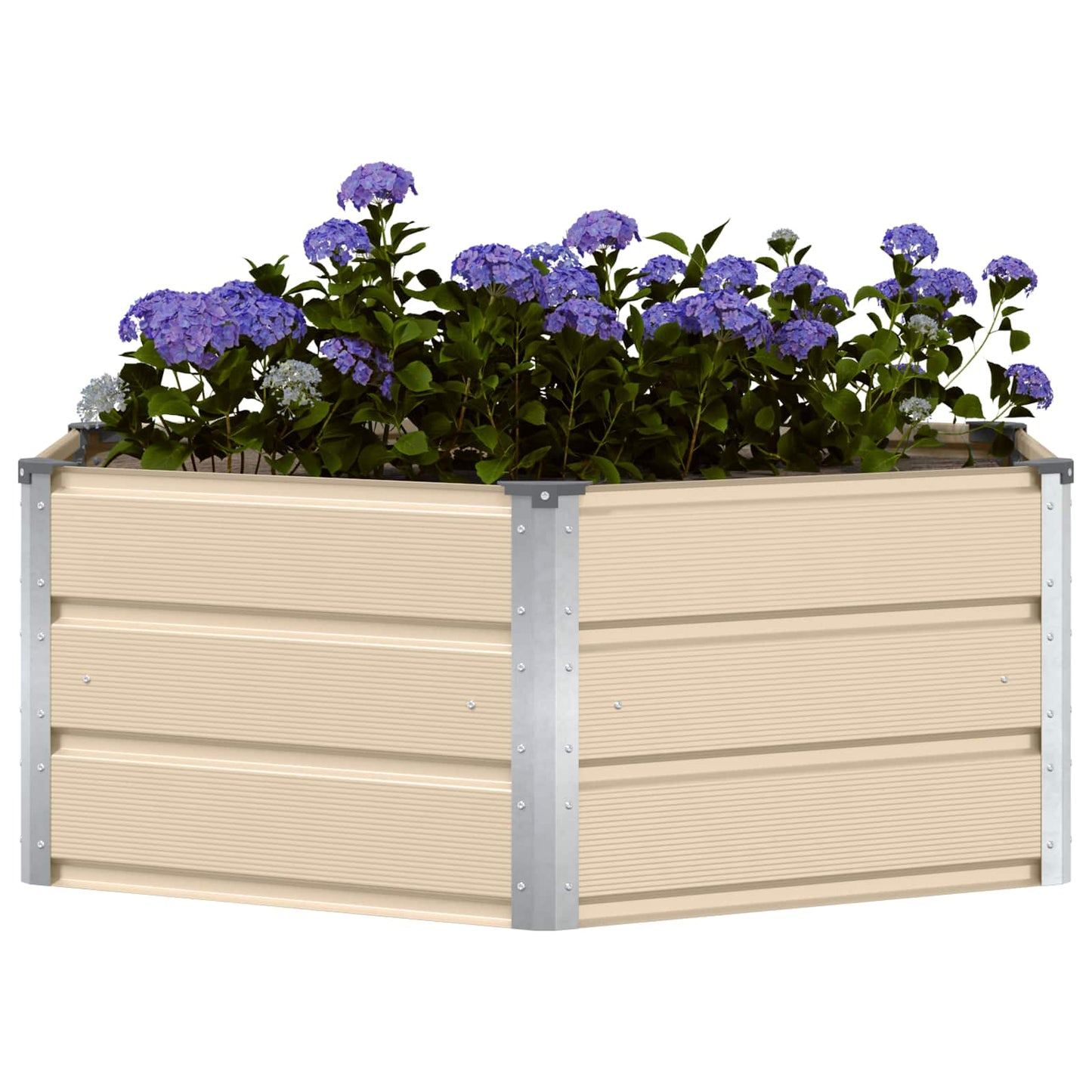 Plantenbak Ivoor 129 x 129 x 45 cm Staal is nu te koop bij PeponiXL, paradijselijk wonen!