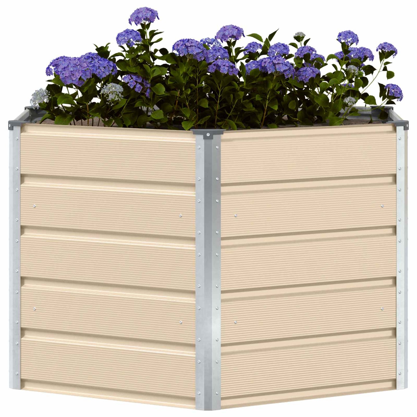 Plantenbak Ivoor 129 x 129 x 75 cm Staal is nu te koop bij PeponiXL, paradijselijk wonen!