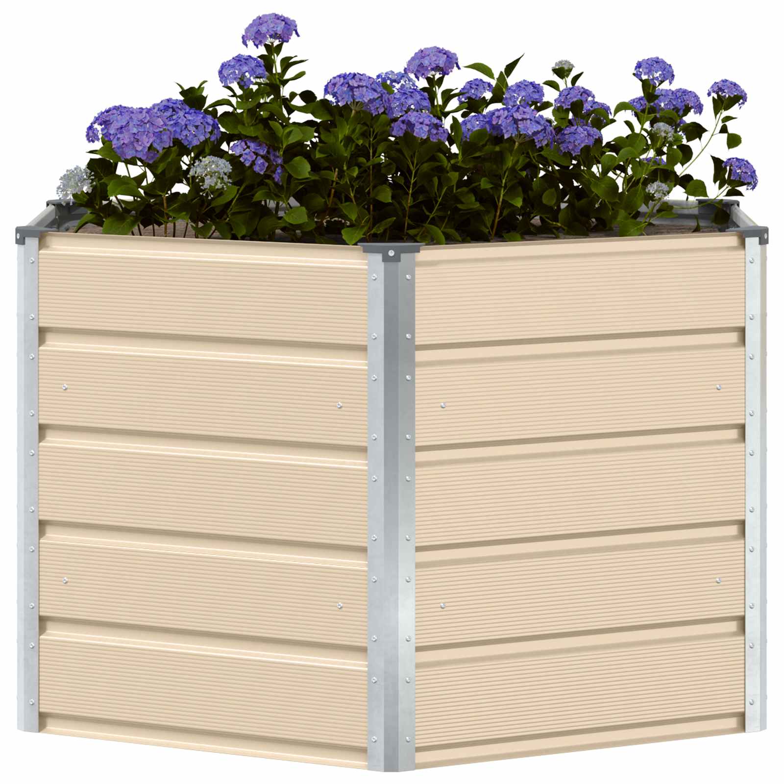 Plantenbak Ivoor 129 x 129 x 75 cm Staal is nu te koop bij PeponiXL, paradijselijk wonen!