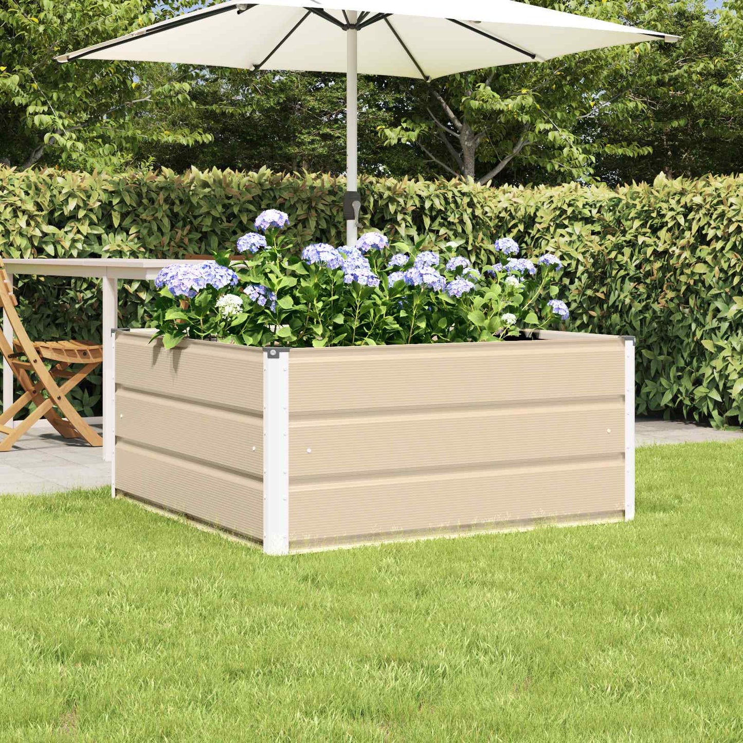 Plantenbak Ivoor 100 x 100 x 45 cm Staal is nu te koop bij PeponiXL, paradijselijk wonen!