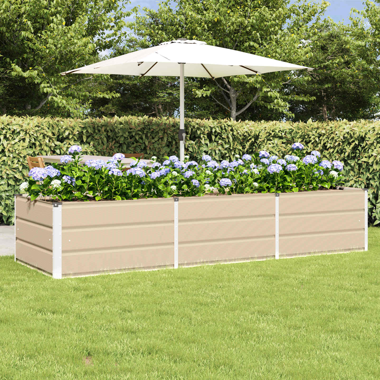 Plantenbak Ivoor 240 x 80 x 45 cm Staal is nu te koop bij PeponiXL, paradijselijk wonen!