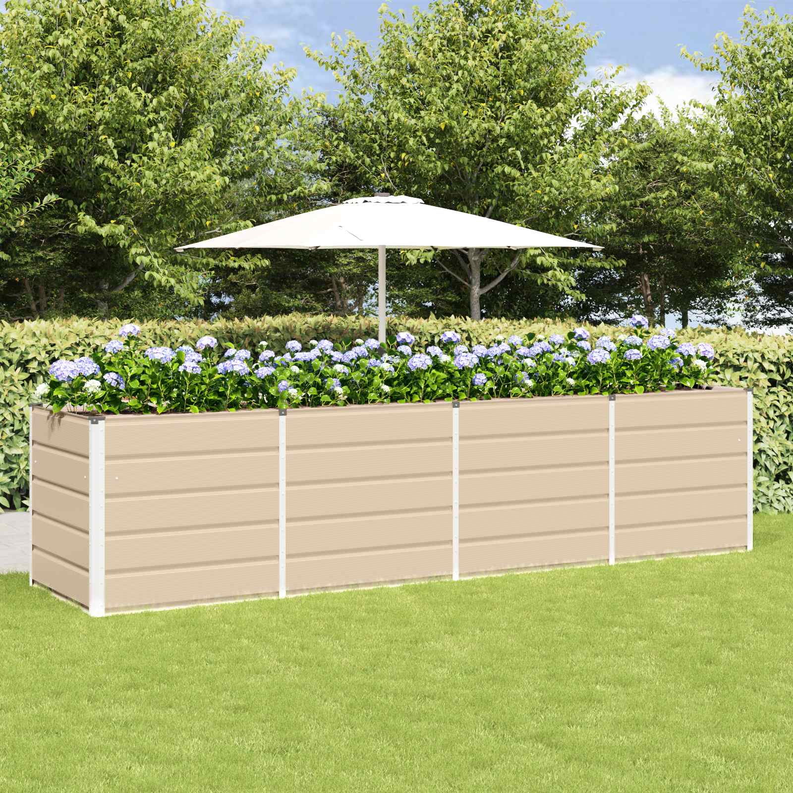 Plantenbak Ivoor 240 x 80 x 75 cm Staal is nu te koop bij PeponiXL, paradijselijk wonen!