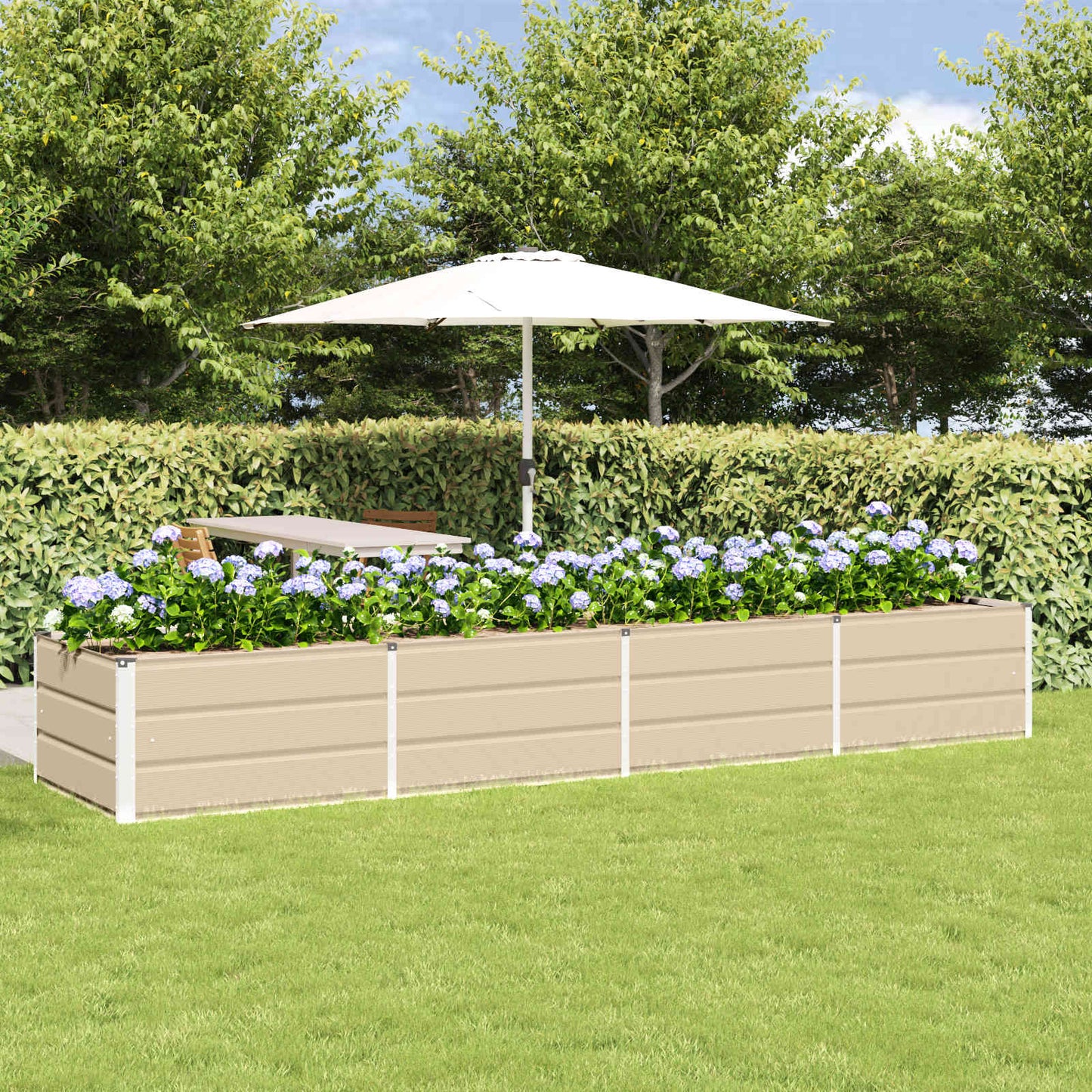 Plantenbak Ivoor 320 x 80 x 45 cm Staal is nu te koop bij PeponiXL, paradijselijk wonen!