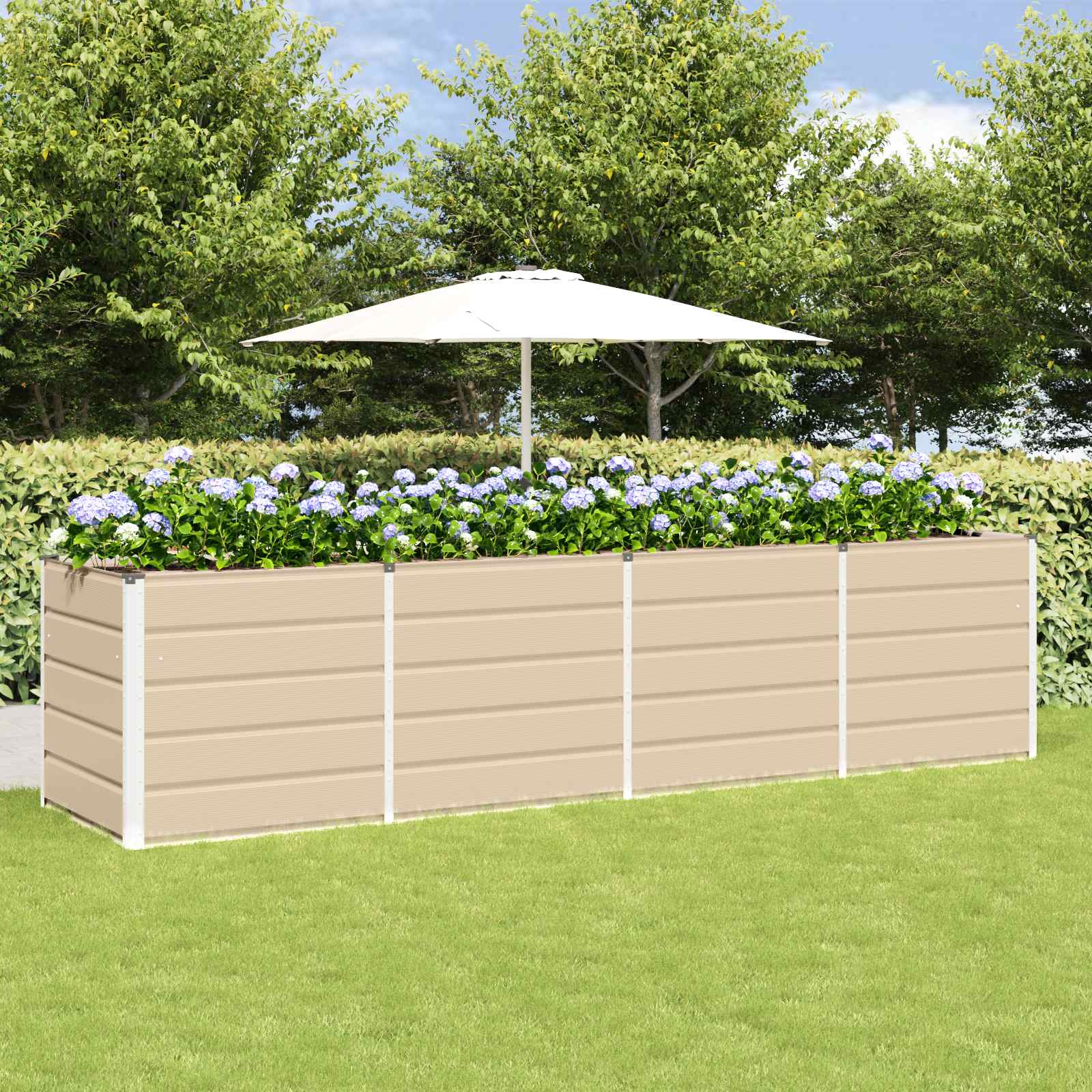 Plantenbak Ivoor 320 x 80 x 75 cm Staal is nu te koop bij PeponiXL, paradijselijk wonen!
