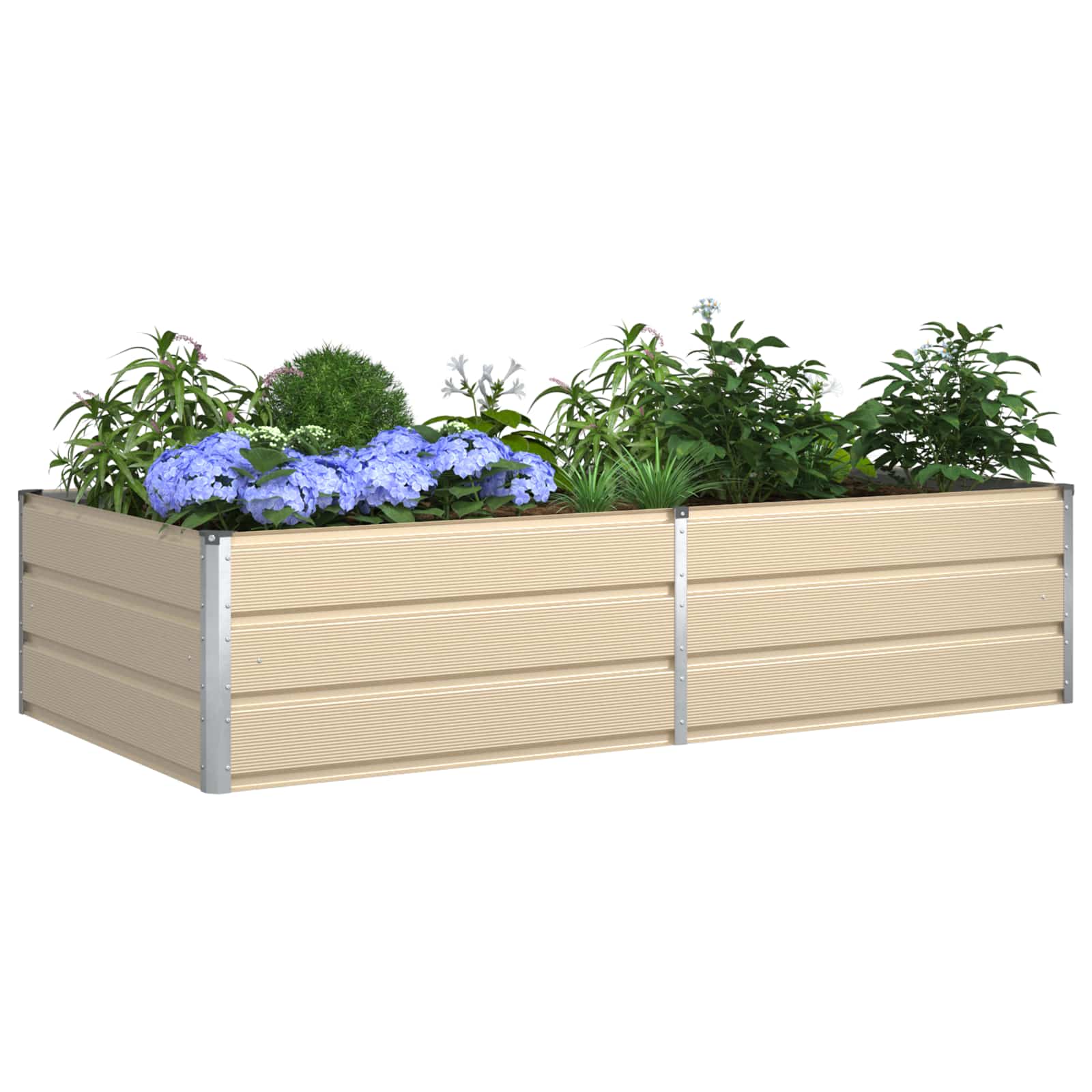 Plantenbak Ivoor 195 x 100 x 45 cm Gegalvaniseerd staal is nu te koop bij PeponiXL, paradijselijk wonen!