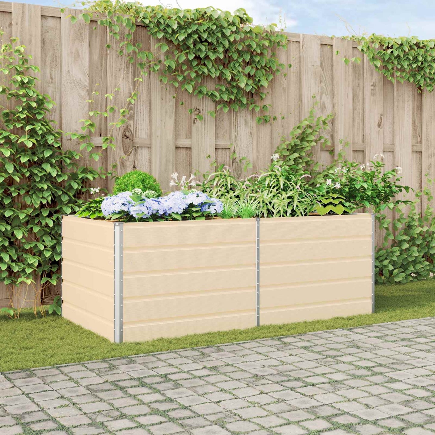 Plantenbak Ivoor 195 x 100 x 75 cm Gegalvaniseerd staal is nu te koop bij PeponiXL, paradijselijk wonen!