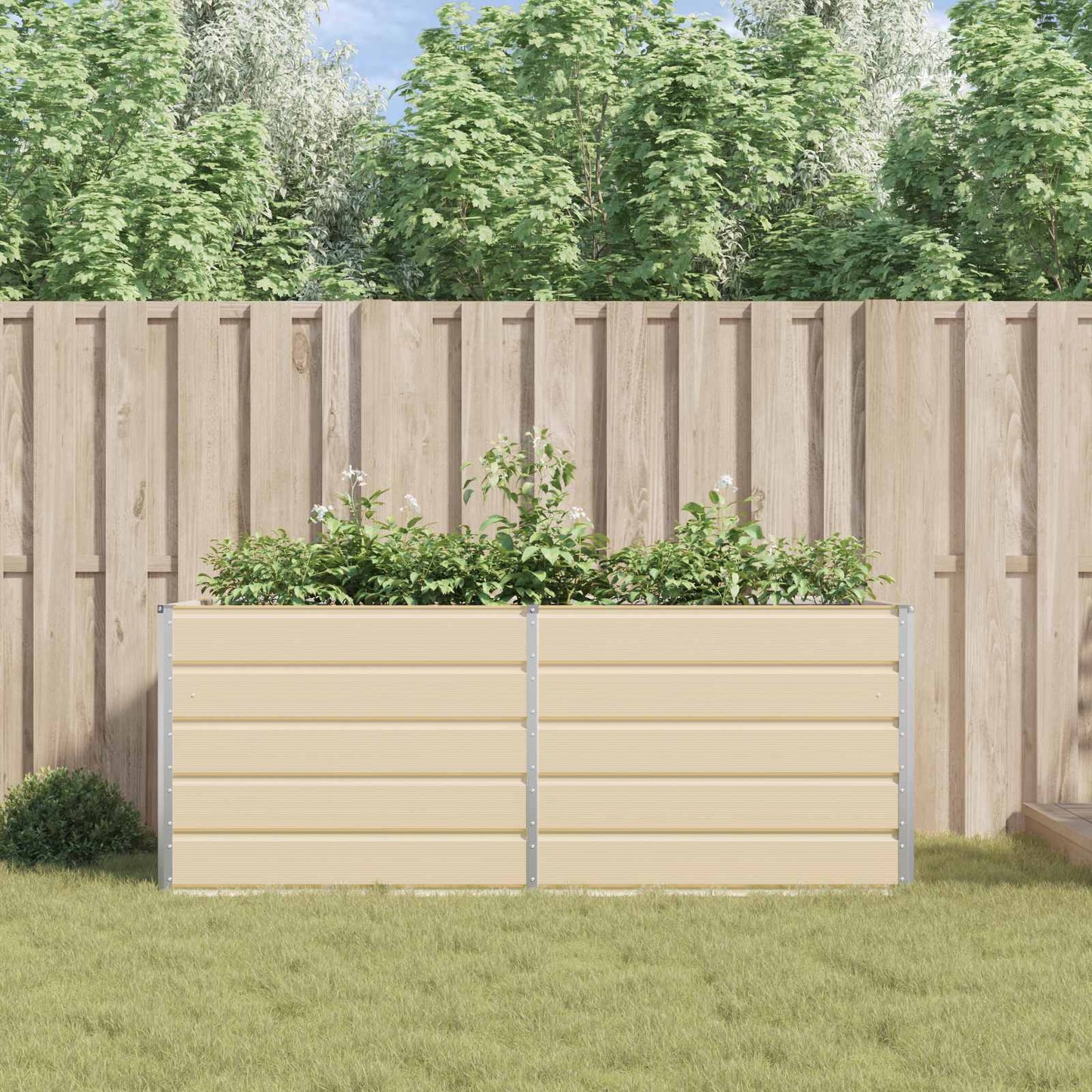 Plantenbak Ivoor 195 x 100 x 75 cm Gegalvaniseerd staal is nu te koop bij PeponiXL, paradijselijk wonen!