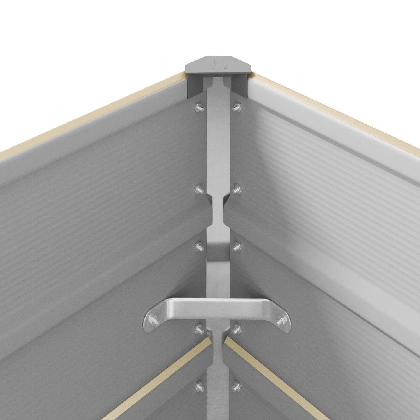 Plantenbak Ivoor 195 x 100 x 45 cm Gegalvaniseerd staal is nu te koop bij PeponiXL, paradijselijk wonen!