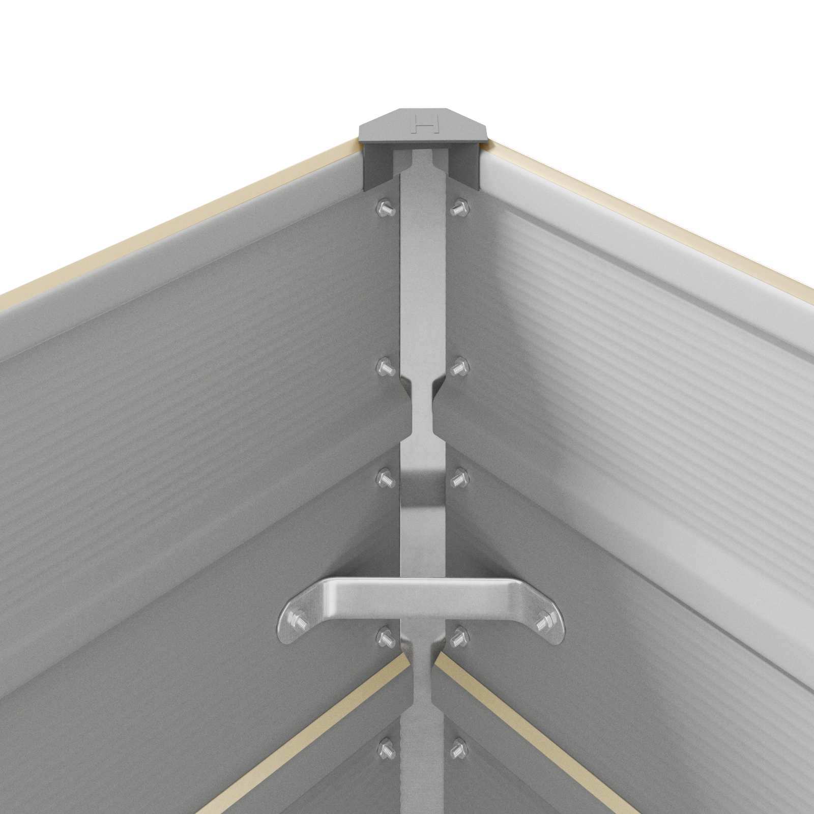 Plantenbak Ivoor 195 x 100 x 45 cm Gegalvaniseerd staal is nu te koop bij PeponiXL, paradijselijk wonen!