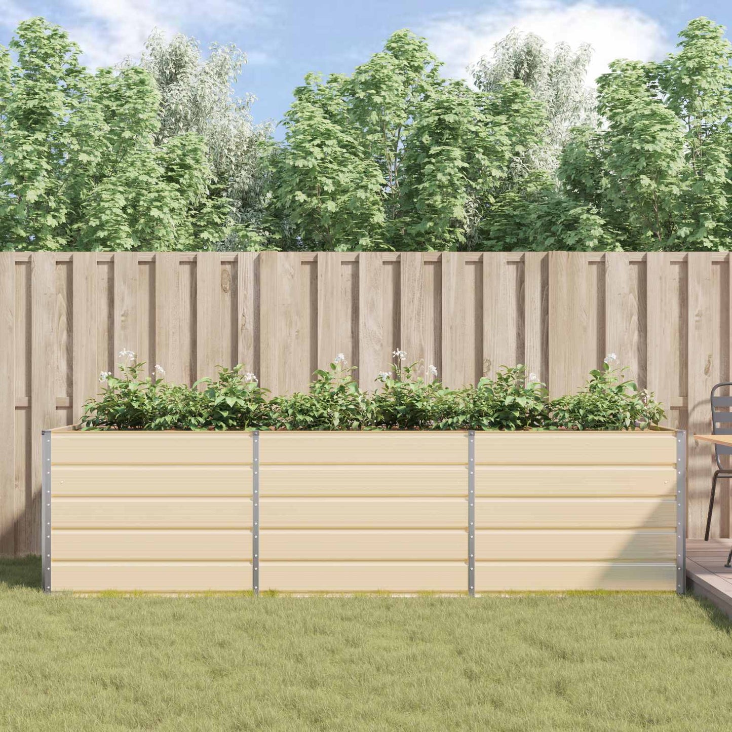 Plantenbak Ivoor 290 x 100 x 75 cm Gegalvaniseerd staal is nu te koop bij PeponiXL, paradijselijk wonen!
