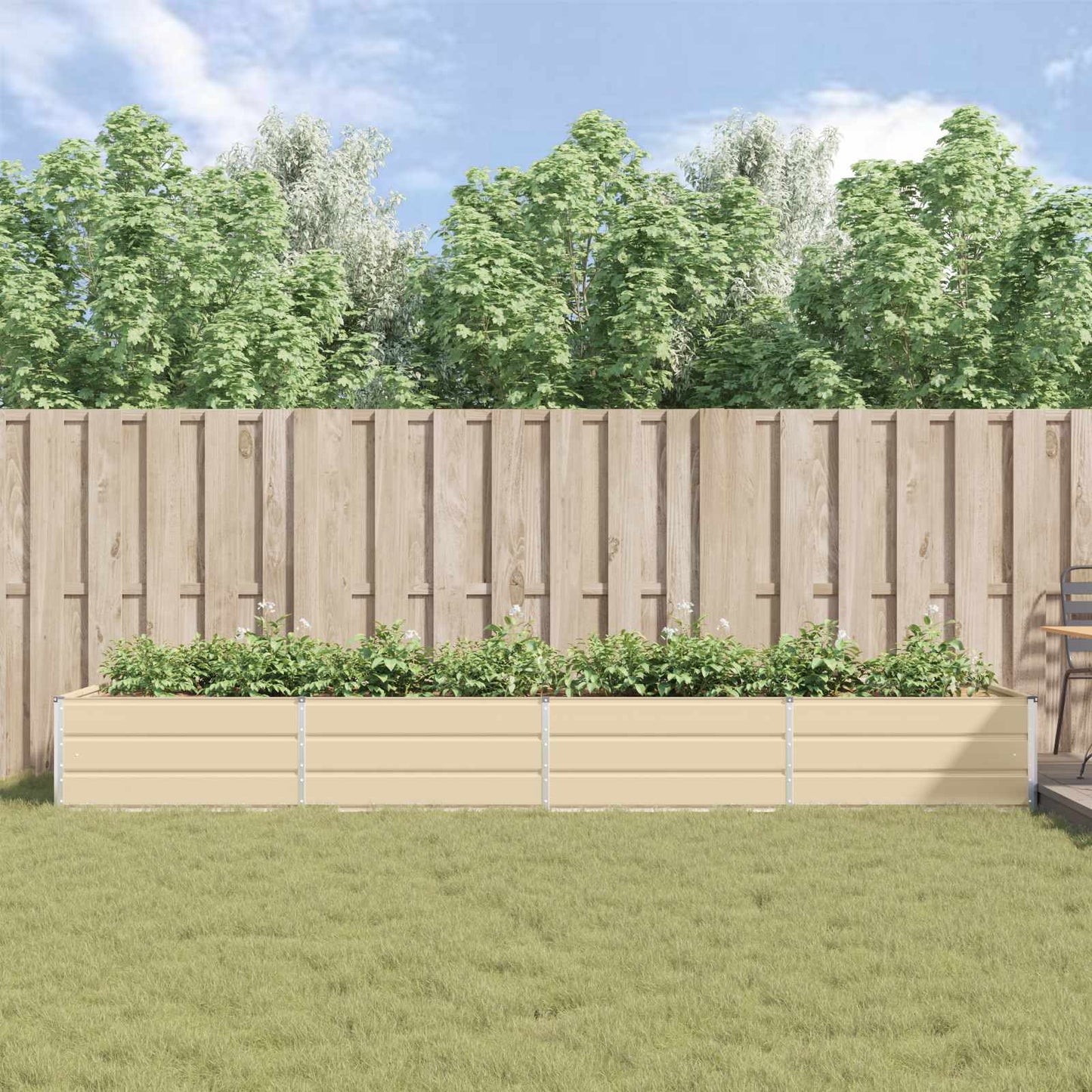Plantenbak Ivoor 385 x 100 x 45 cm Gegalvaniseerd staal is nu te koop bij PeponiXL, paradijselijk wonen!