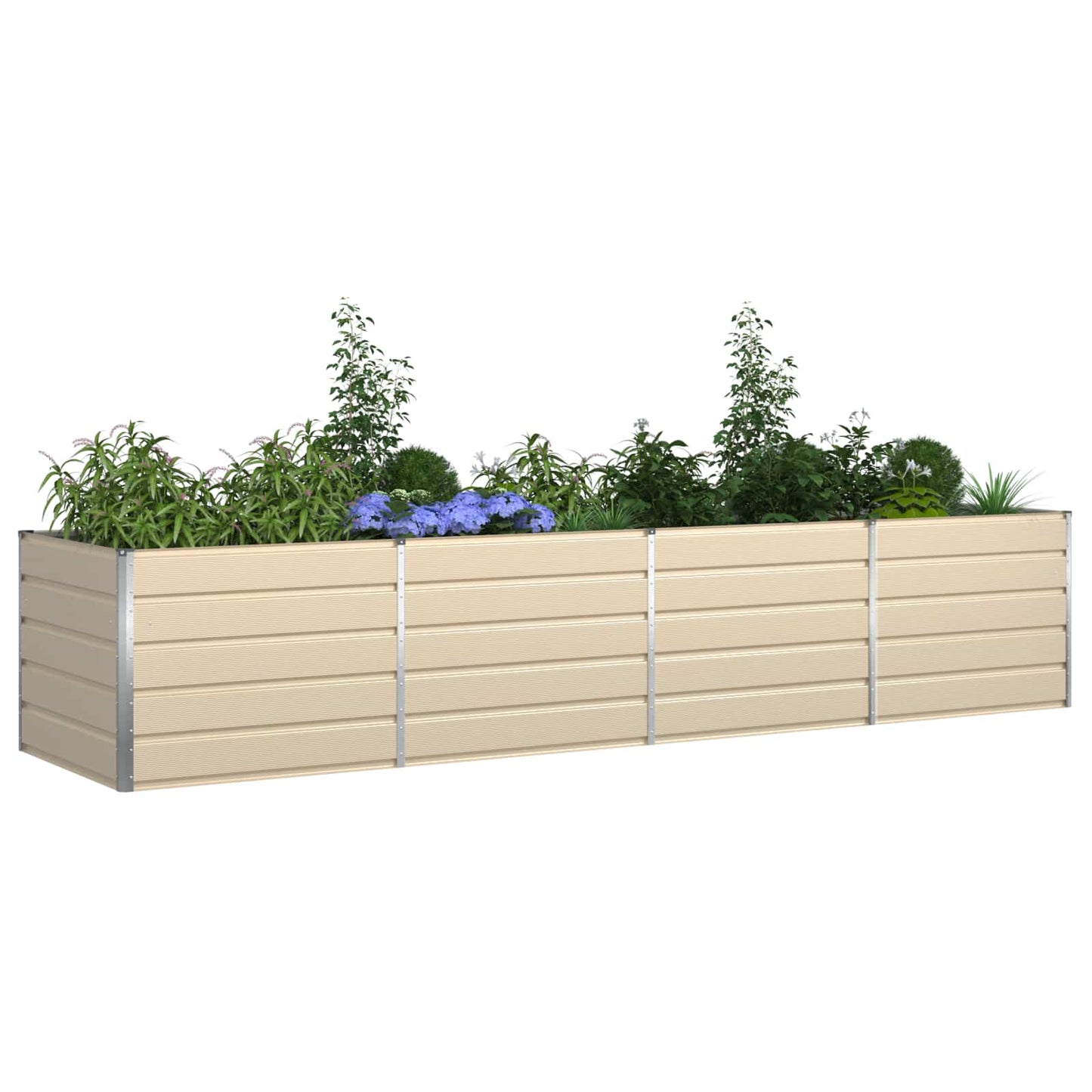 Plantenbak Ivoor 385 x 100 x 75 cm Gegalvaniseerd staal is nu te koop bij PeponiXL, paradijselijk wonen!