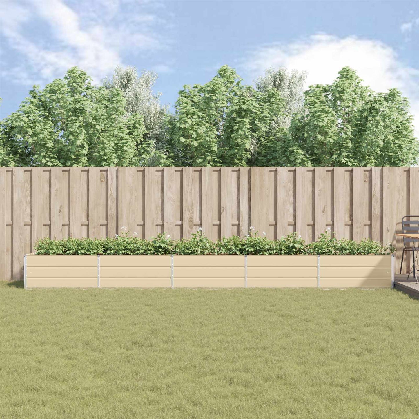 Plantenbak Ivoor 480 x 100 x 45 cm Gegalvaniseerd staal is nu te koop bij PeponiXL, paradijselijk wonen!