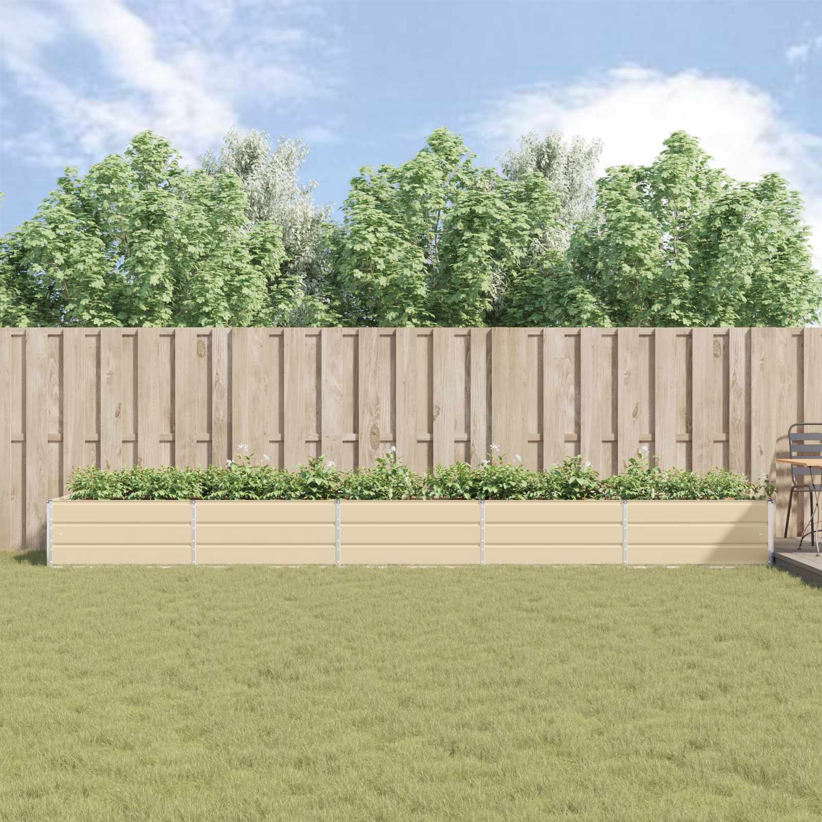 Plantenbak Ivoor 480 x 100 x 45 cm Gegalvaniseerd staal is nu te koop bij PeponiXL, paradijselijk wonen!
