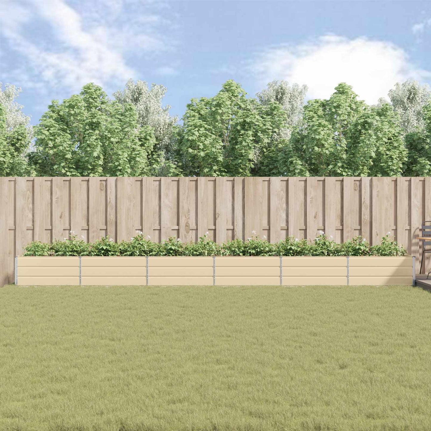 Plantenbak Ivoor 580 x 100 x 45 cm Gegalvaniseerd staal is nu te koop bij PeponiXL, paradijselijk wonen!