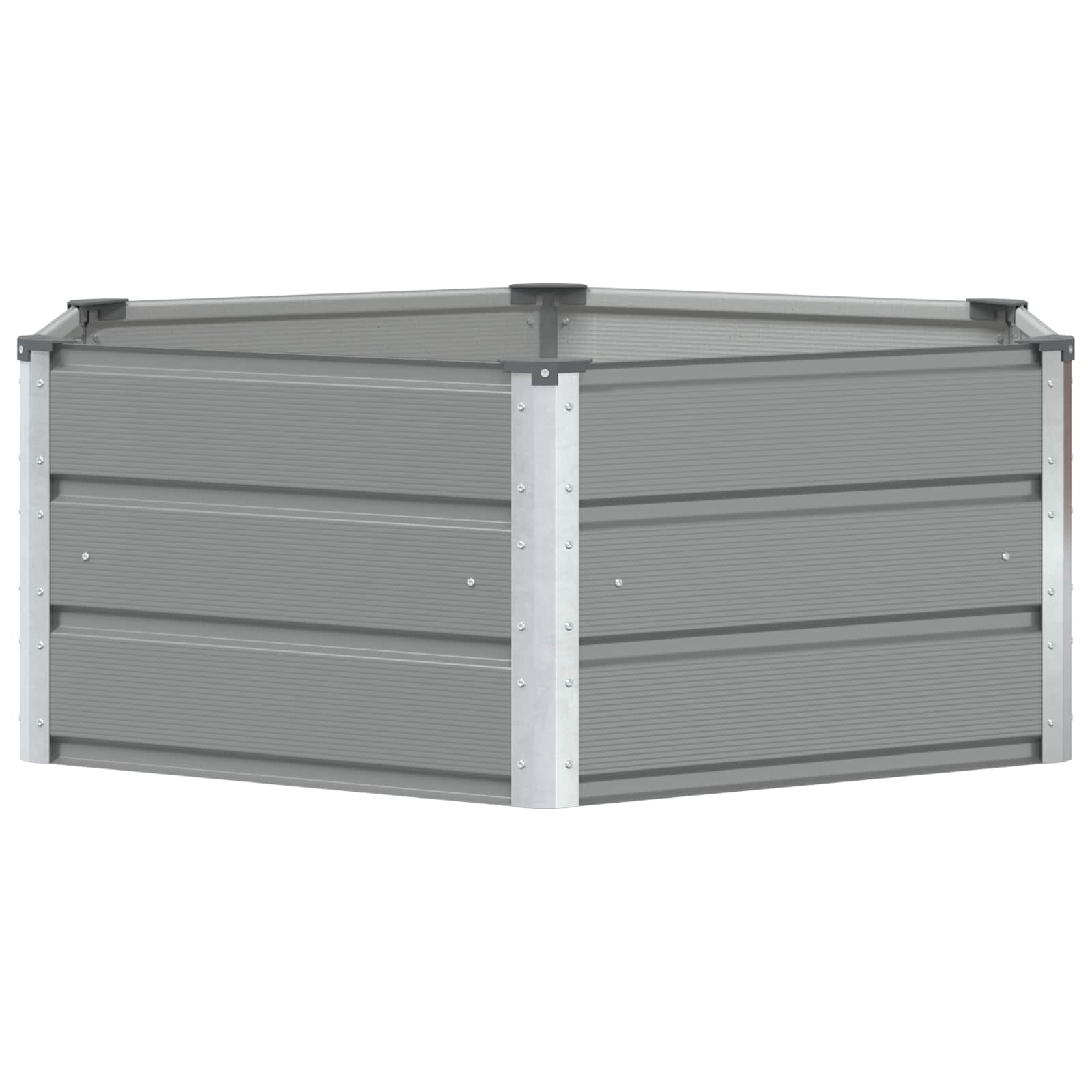 Plantenbak Lichtgrijs 129 x 129 x 45 cm Staal is nu te koop bij PeponiXL, paradijselijk wonen!