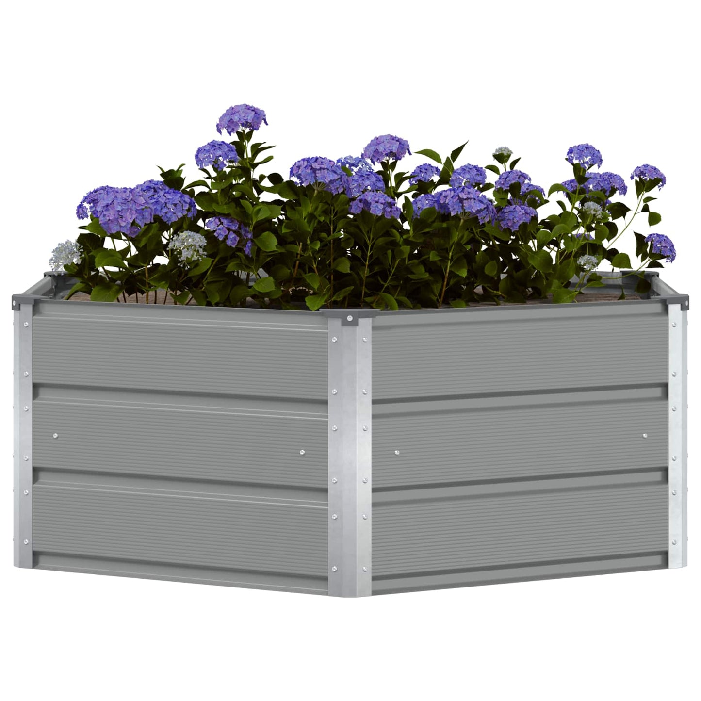 Plantenbak Lichtgrijs 129 x 129 x 45 cm Staal is nu te koop bij PeponiXL, paradijselijk wonen!